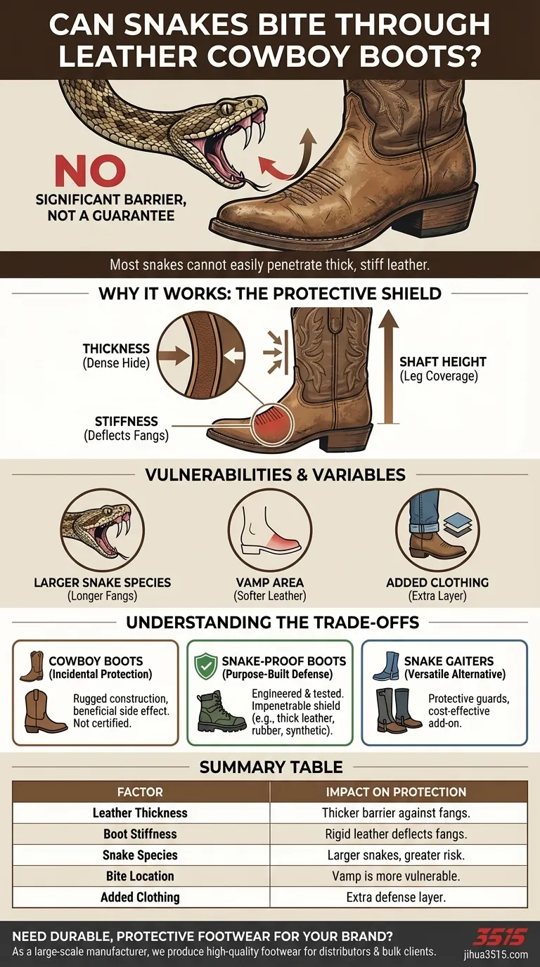 Les serpents peuvent-ils mordre à travers des bottes de cowboy en cuir ? Comprendre la protection de vos chaussures Guide Visuel