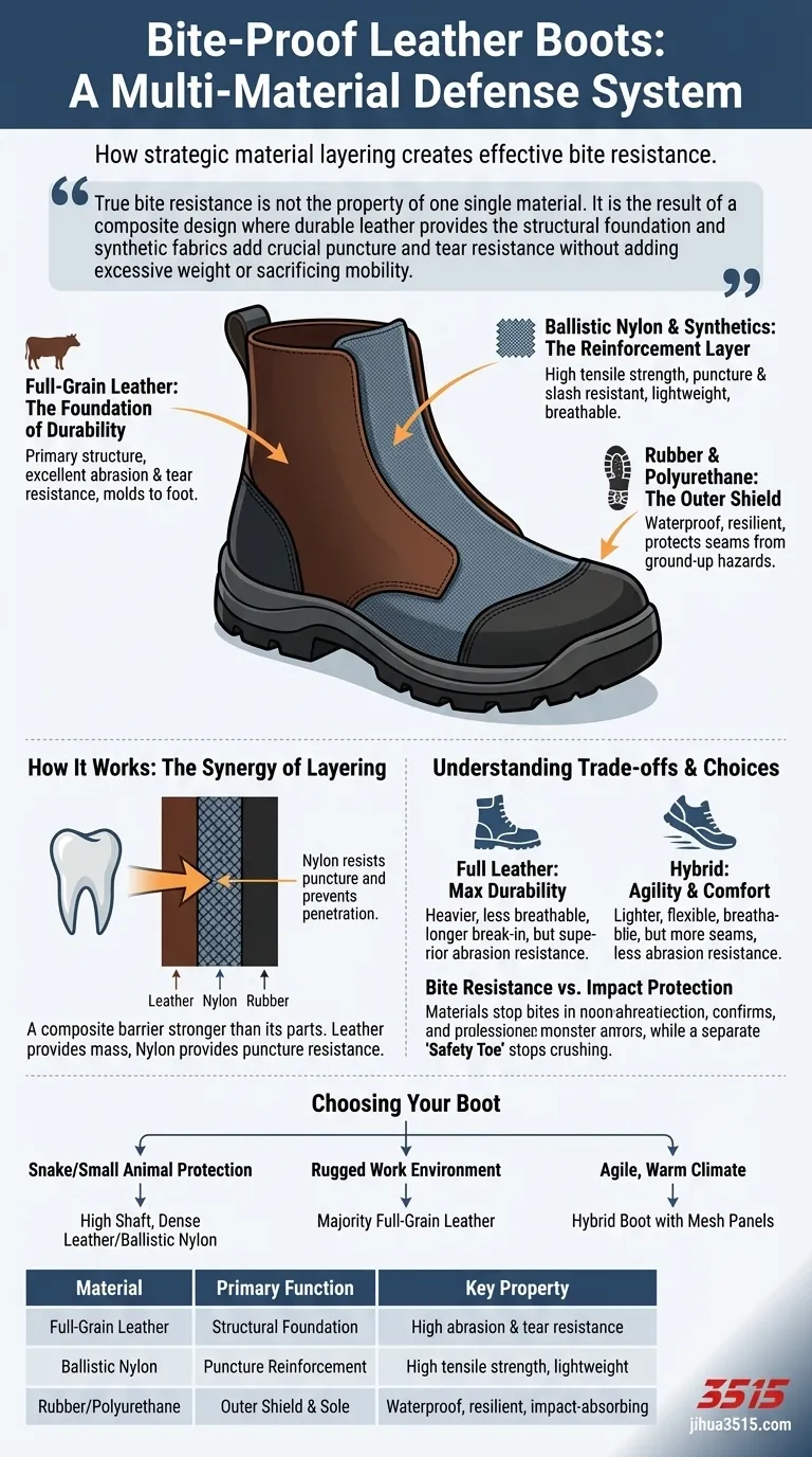 Quels matériaux sont couramment utilisés dans les bottes en cuir anti-morsure ? Un guide des chaussures de protection multicouches Guide Visuel