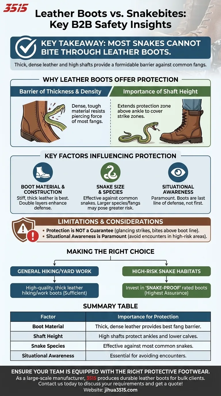 Quels sont les points clés concernant les serpents et les bottes en cuir ? Protégez vos pieds contre les morsures de serpent Guide Visuel