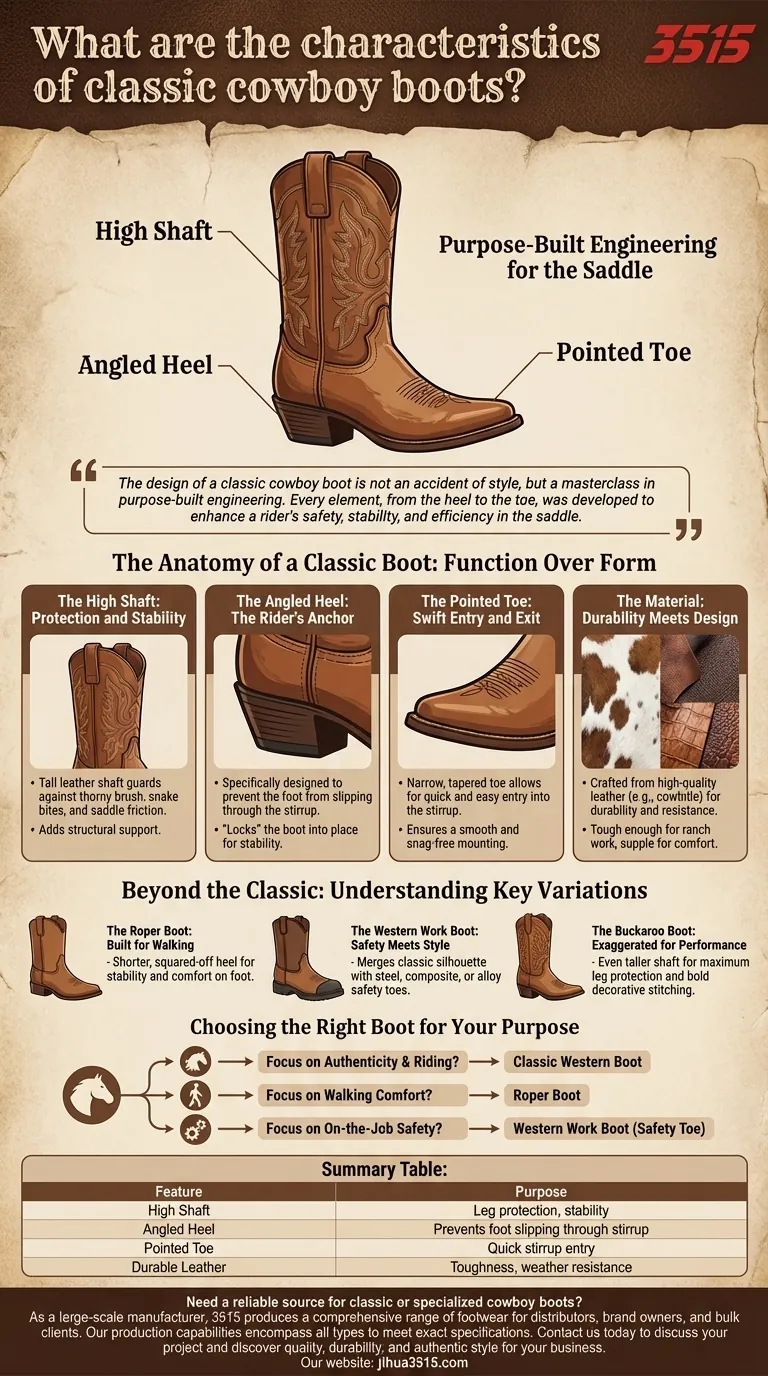 Quelles sont les caractéristiques des bottes de cowboy classiques ? Découvrez leur conception spécialisée Guide Visuel