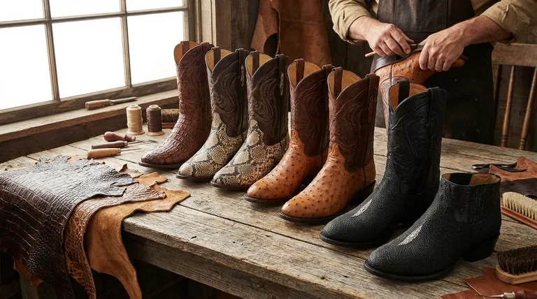 Quelles sont les options de cuir exotique pour les bottes de cowboy ? Un guide sur l'autruche, l'alligator et plus encore