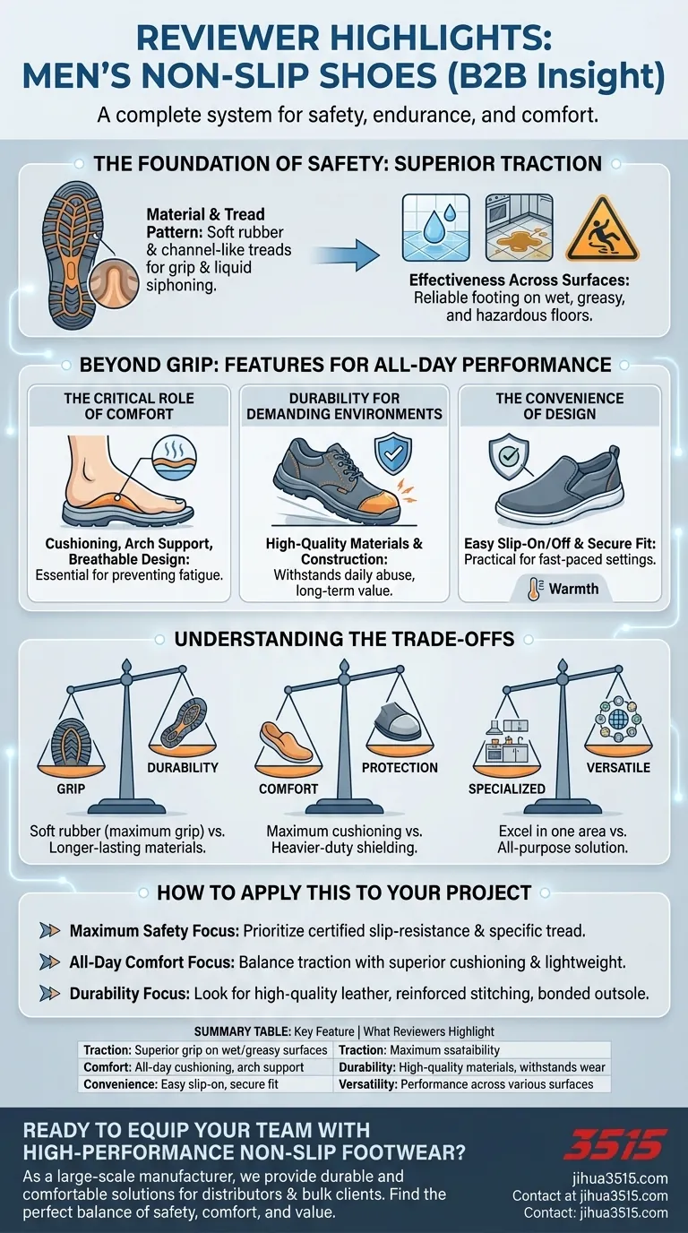 Welche Merkmale heben Rezensenten bei Herren-Rutschschutzschuhen hervor? Wichtige Eigenschaften für Sicherheit & Komfort Visuelle Anleitung