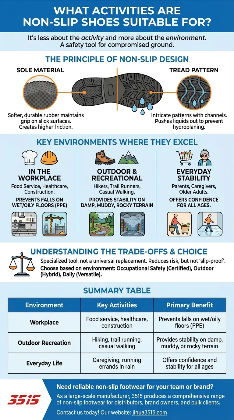 防滑鞋适合哪些活动？在任何湿滑环境中最大化安全 图解指南