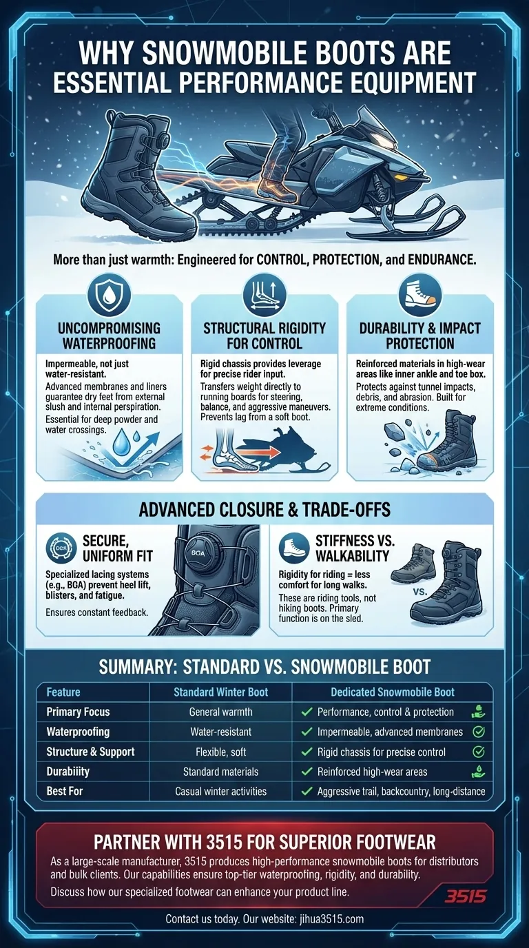 Pourquoi les bottes de motoneige sont-elles essentielles ? La clé du contrôle, de la protection et de la performance Guide Visuel