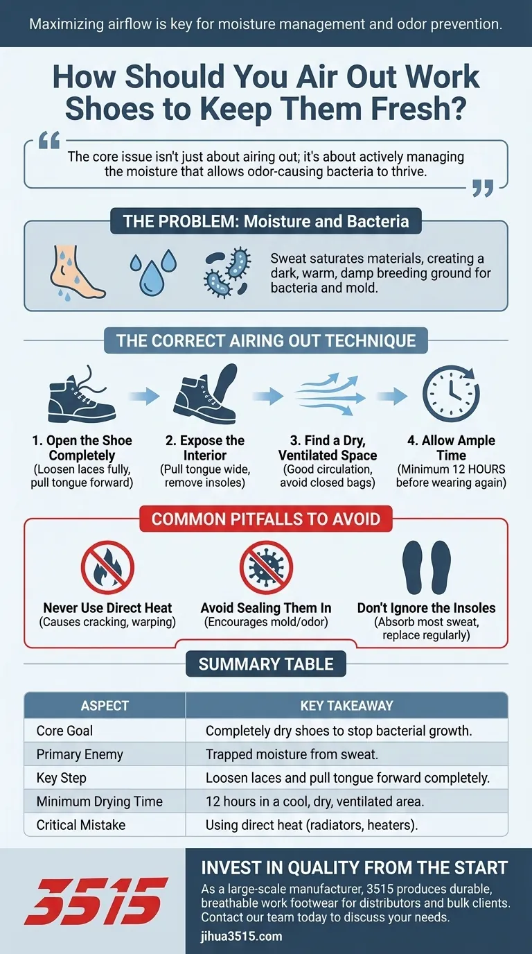 ¿Cómo debes ventilar los zapatos de trabajo para mantenerlos frescos? Una guía para eliminar el olor y prolongar su vida útil Guía Visual