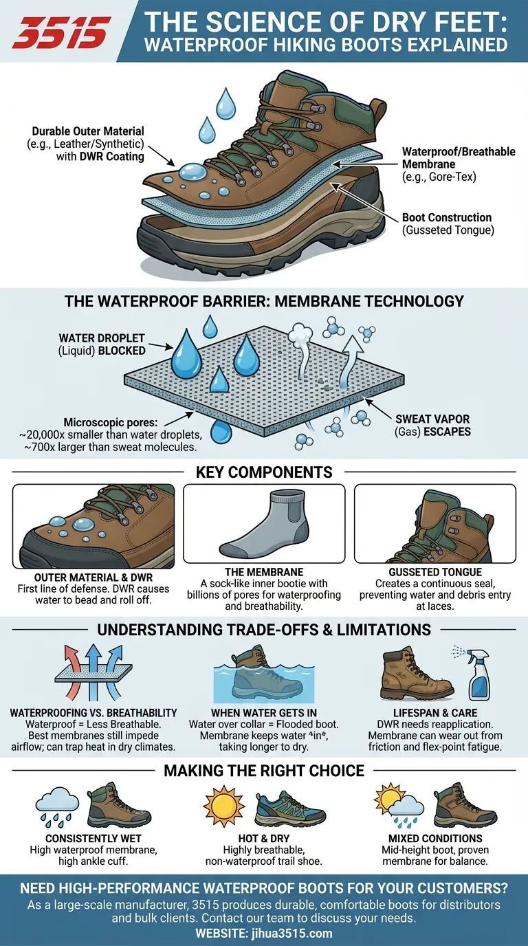 Comment les chaussures de randonnée imperméables gardent-elles les pieds au sec ? La science pour rester au sec sur les sentiers Guide Visuel