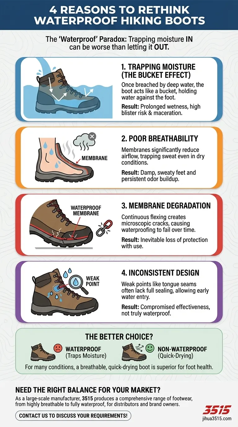 Quelles sont les quatre raisons de ne pas porter de bottes de randonnée imperméables ? Évitez l'humidité et les problèmes de confort Guide Visuel