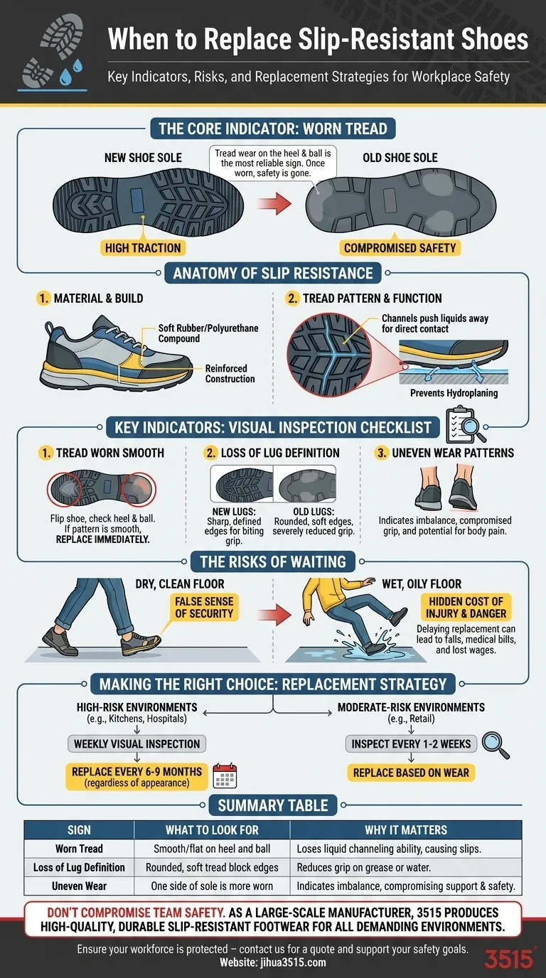 Comment savoir quand des chaussures antidérapantes doivent être remplacées ? Repérez la semelle usée avant qu'il ne soit trop tard Guide Visuel