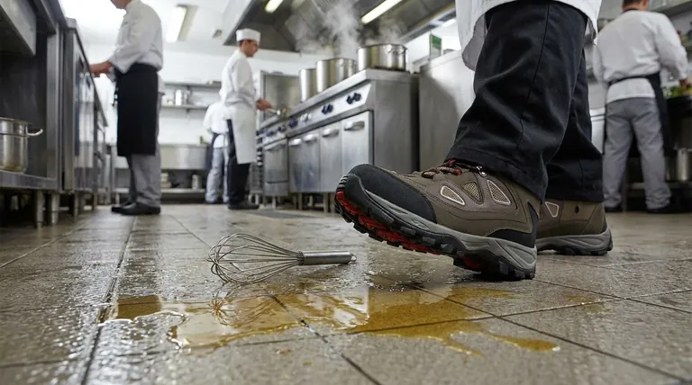 Quel est l'avantage de porter des chaussures de cuisine antidérapantes ? Prévenez les glissades et les chutes coûteuses dans votre cuisine