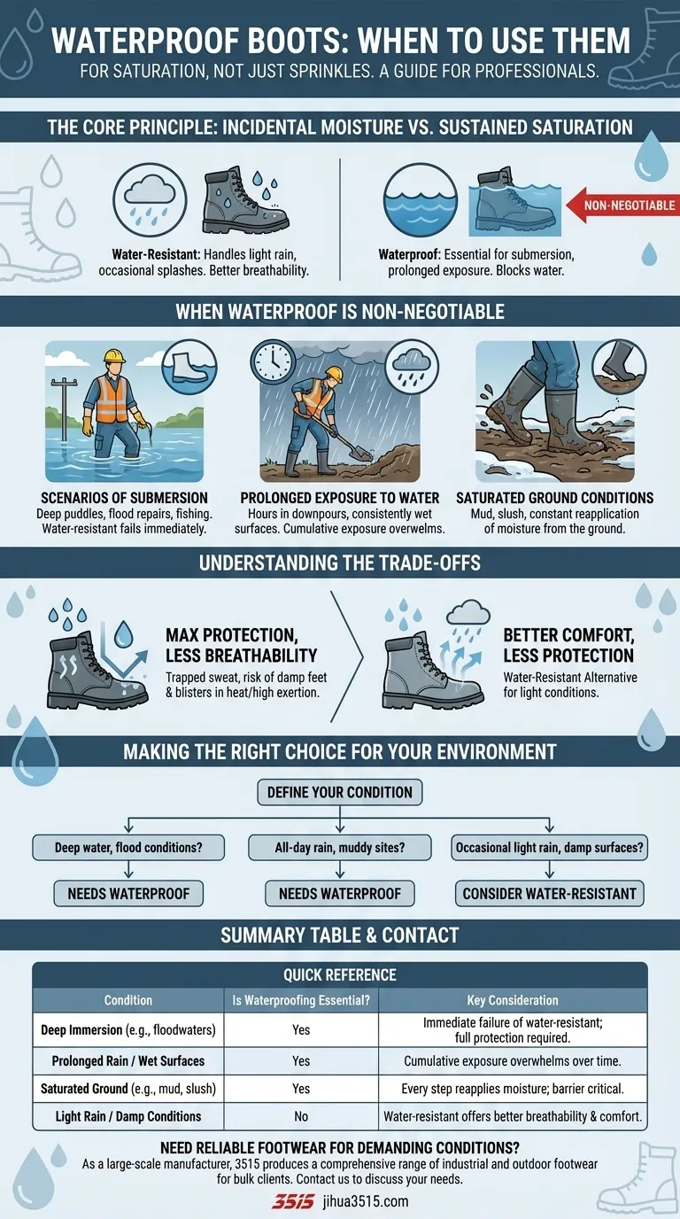 À quelles conditions les bottes imperméables conviennent-elles ? Un guide pour rester au sec dans les environnements saturés. Guide Visuel
