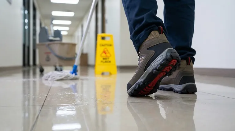 Pourquoi les chaussures antidérapantes sont-elles cruciales pour les agents d'entretien et de nettoyage ? Prévenir les chutes & Augmenter la productivité