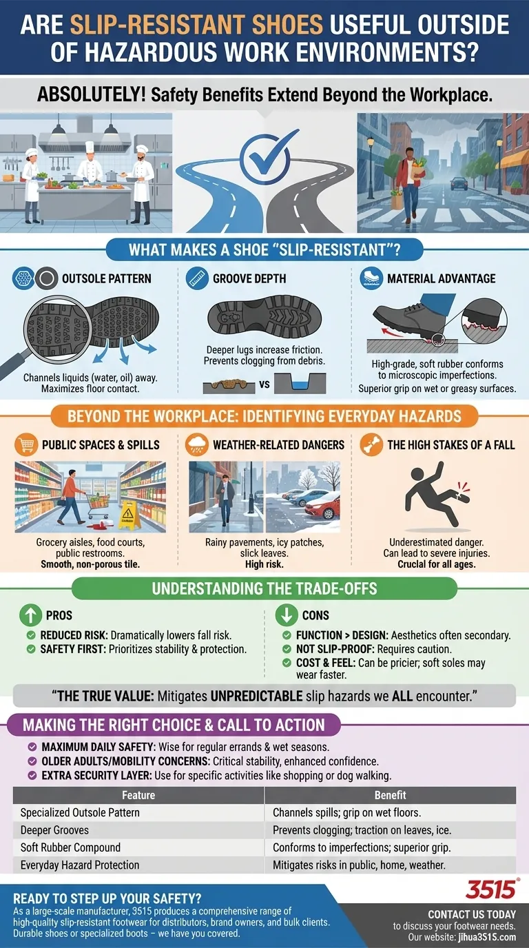 Are slip-resistant shoes useful outside of hazardous work environments? Boost Your Everyday Safety Visual Guide