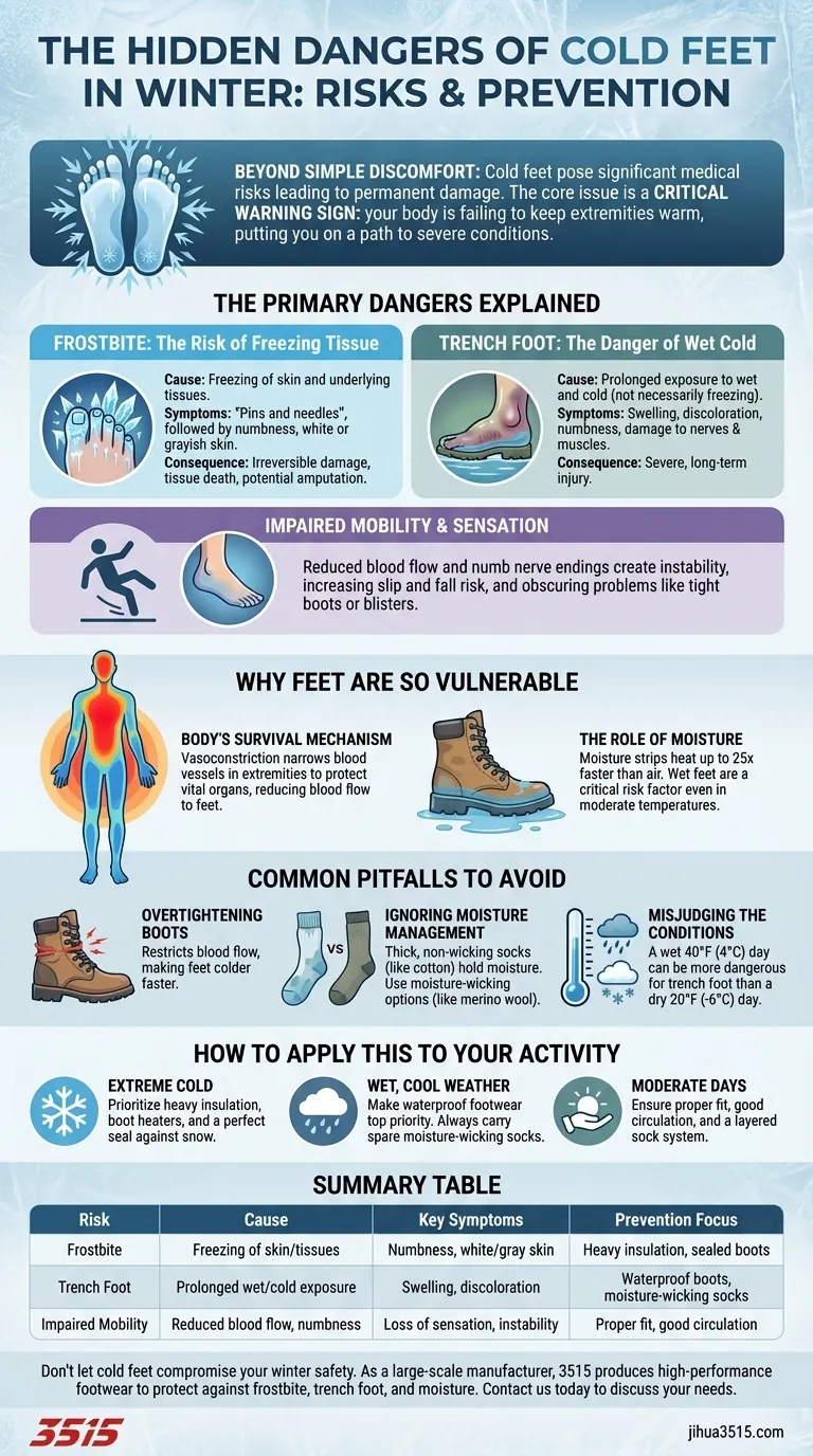 Quels sont les risques des pieds froids en hiver ? Au-delà de l'inconfort, les dangers pour la santé Guide Visuel
