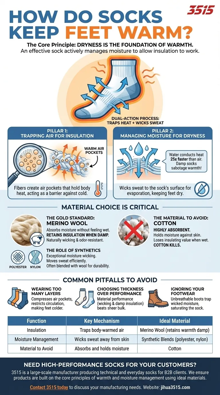 Comment les chaussettes contribuent-elles à garder les pieds au chaud ? Maîtriser la gestion de l'humidité et l'isolation Guide Visuel
