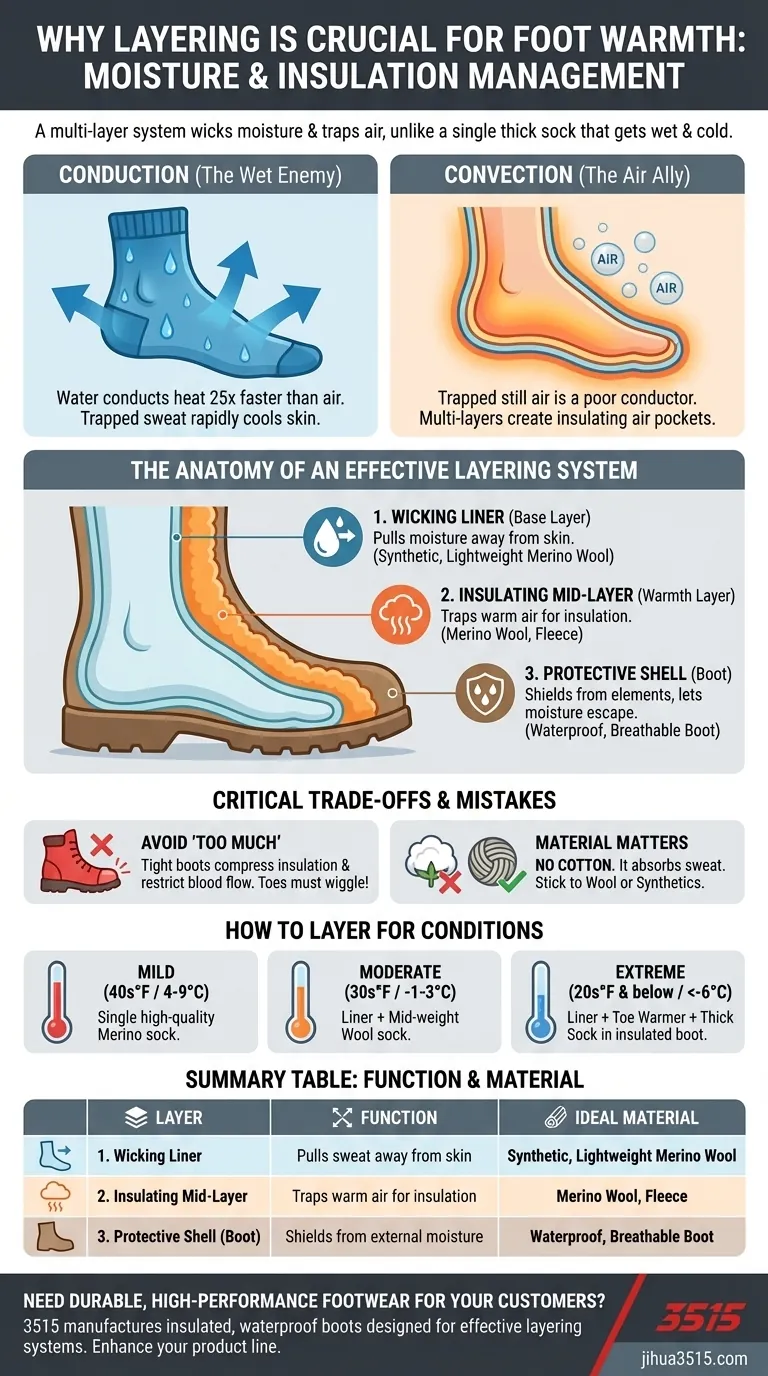 Pourquoi la superposition est-elle importante pour la chaleur des pieds ? Le guide ultime pour rester au sec et au chaud Guide Visuel