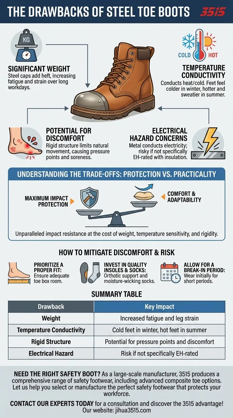 Каковы недостатки ботинок со стальным носком? Взвешивая защиту и комфорт Визуальное руководство