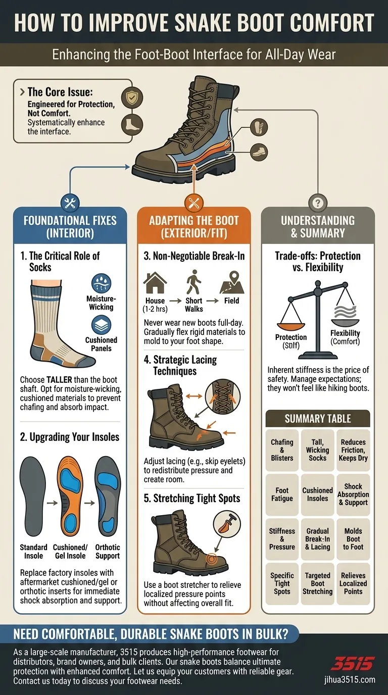 Comment améliorer le confort des bottes anti-serpent ? Conseils pour les porter toute la journée Guide Visuel