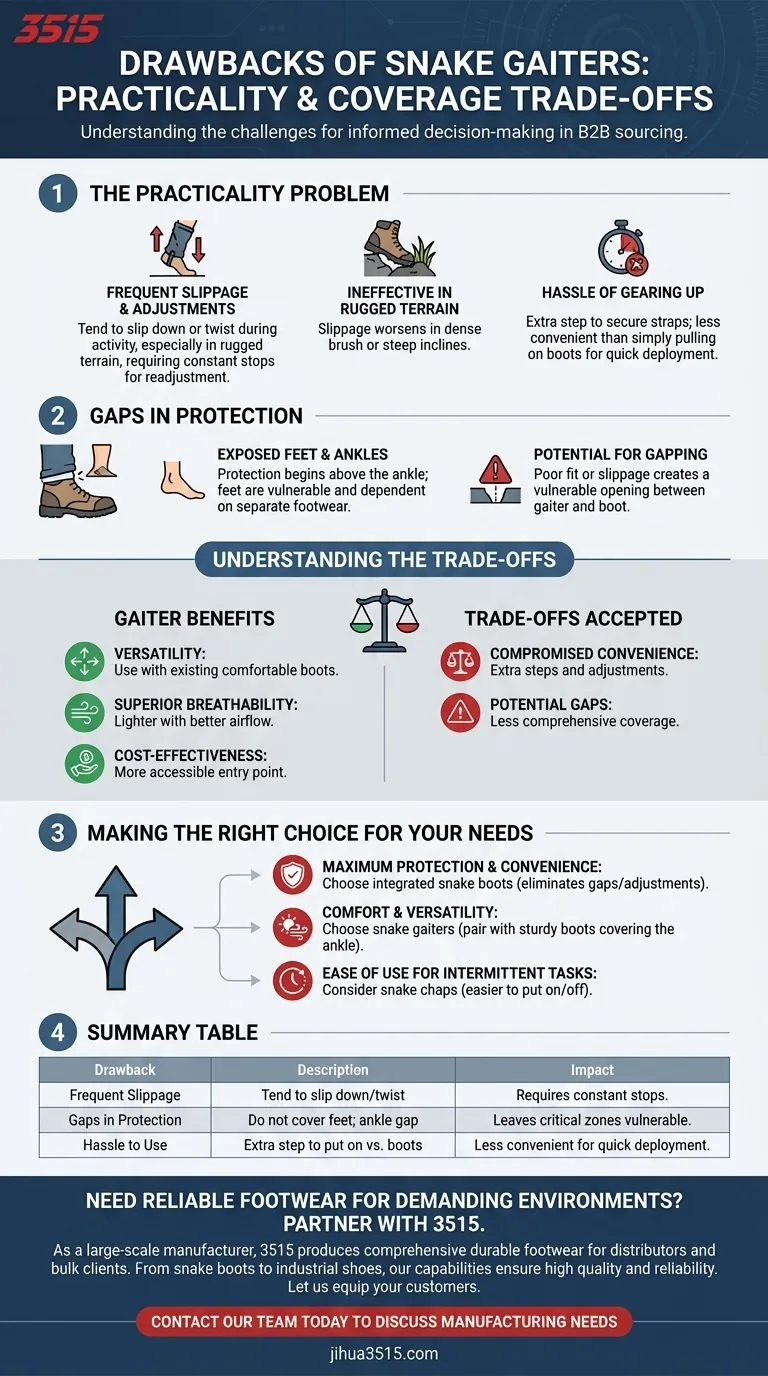 Quels sont les inconvénients des guêtres anti-serpents ? Compromis clés entre protection et commodité Guide Visuel