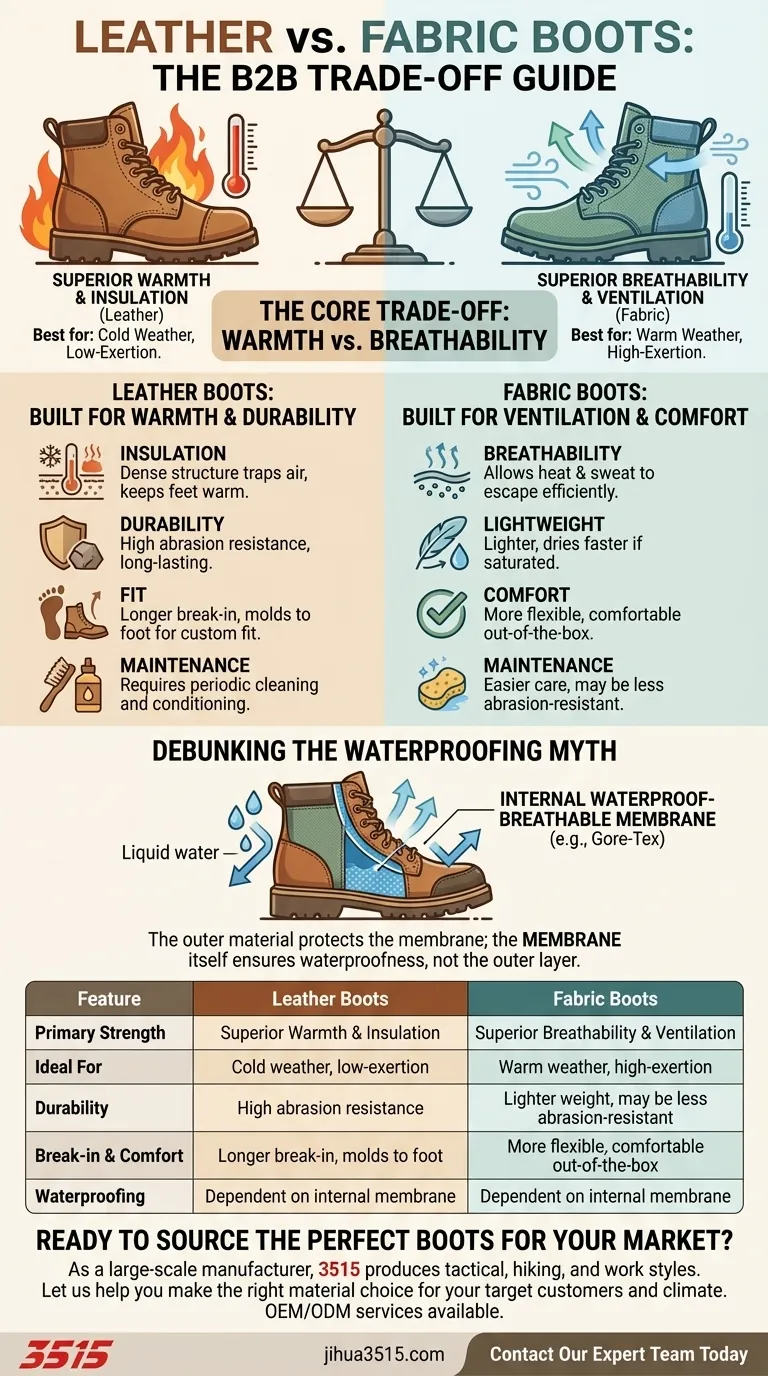 Quels sont les compromis entre les bottes en cuir et en tissu ? Choisissez la bonne botte pour vos besoins Guide Visuel