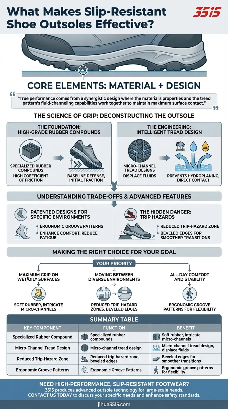 What makes certain slip-resistant shoe outsoles particularly effective? The Science of Grip Explained Visual Guide
