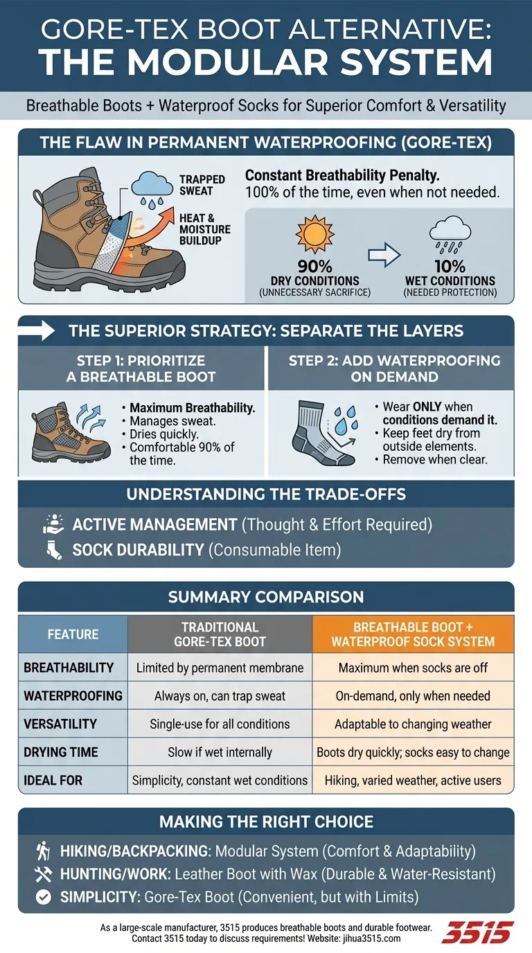 Quelle alternative aux bottes Gore-Tex est suggérée ? Un système plus intelligent pour des pieds secs et confortables Guide Visuel