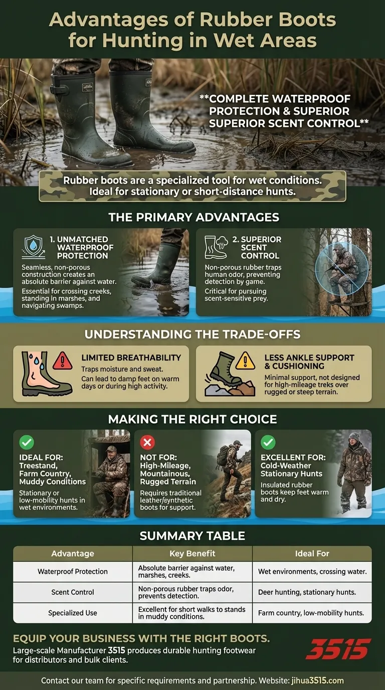 Quels sont les avantages des bottes en caoutchouc pour la chasse dans les zones humides ? Restez au sec et sans odeur Guide Visuel