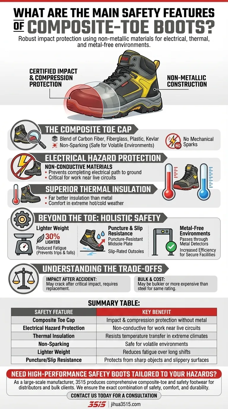 Quelles sont les principales caractéristiques de sécurité des bottes à embout composite ? Protection essentielle pour les emplois à haut risque Guide Visuel