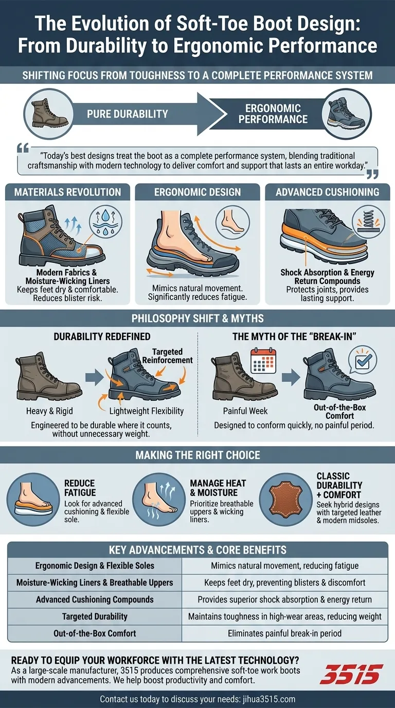 Quelles avancées ont été réalisées dans la conception des bottes à embout souple ? De la durabilité au confort toute la journée Guide Visuel