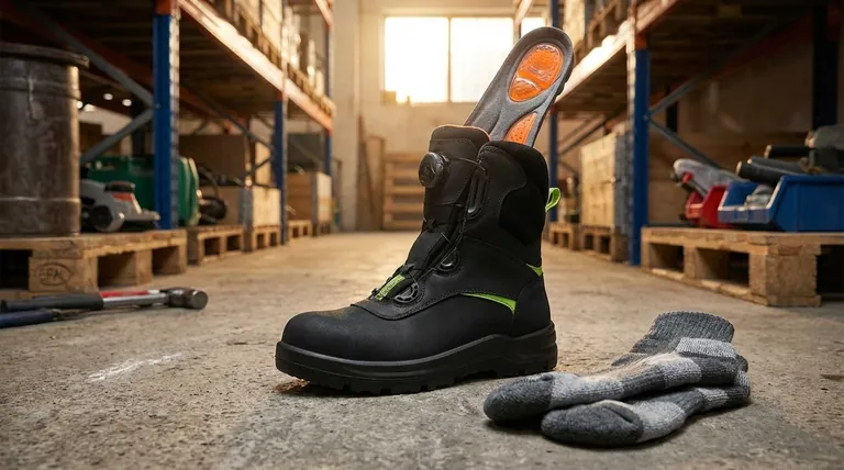 Como as palmilhas podem melhorar o conforto das botas com biqueira de aço? Transforme o seu dia de trabalho com suporte direcionado