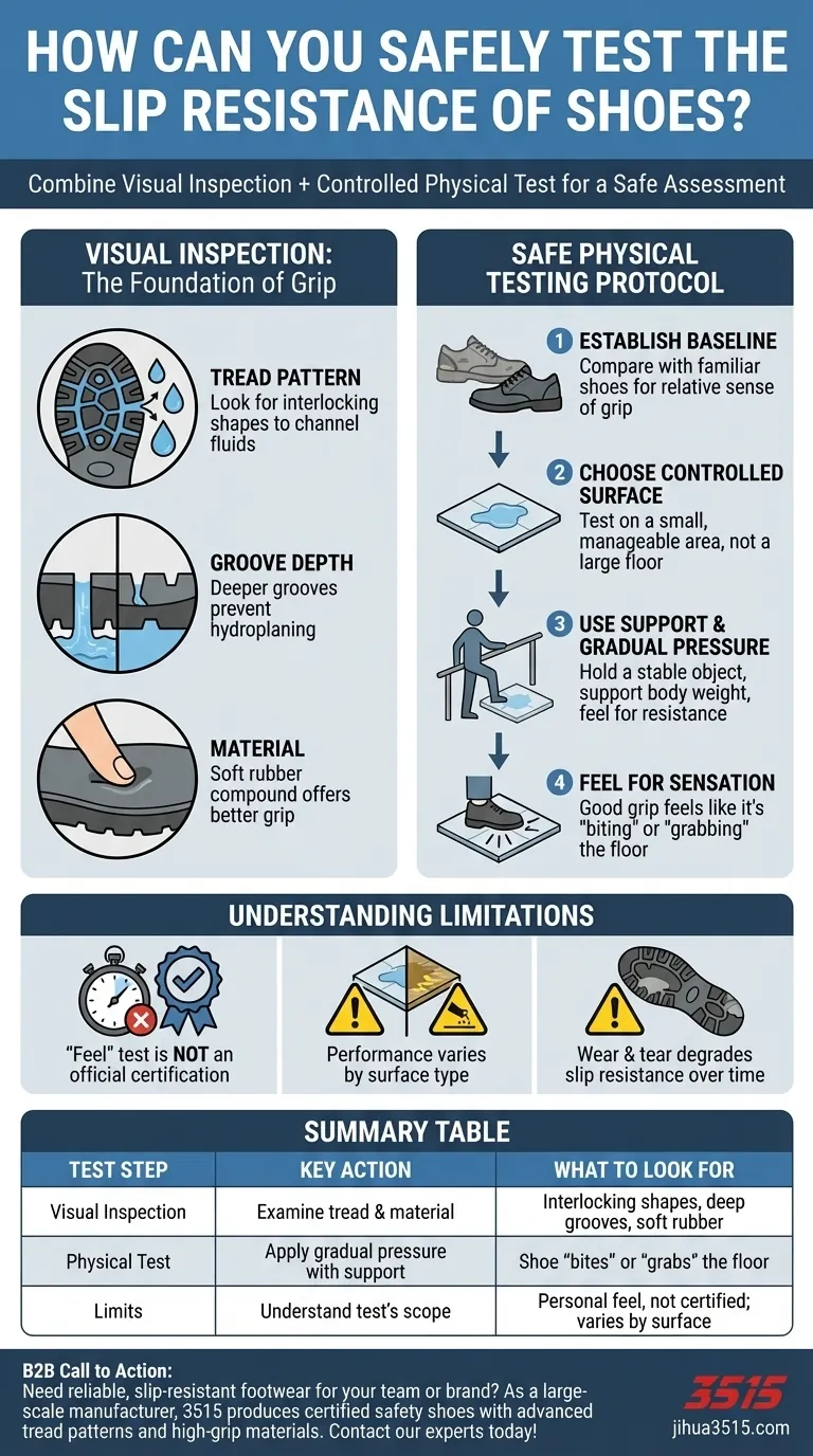 Как безопасно проверить нескользкость обуви? Пошаговое руководство, чтобы избежать падений Визуальное руководство
