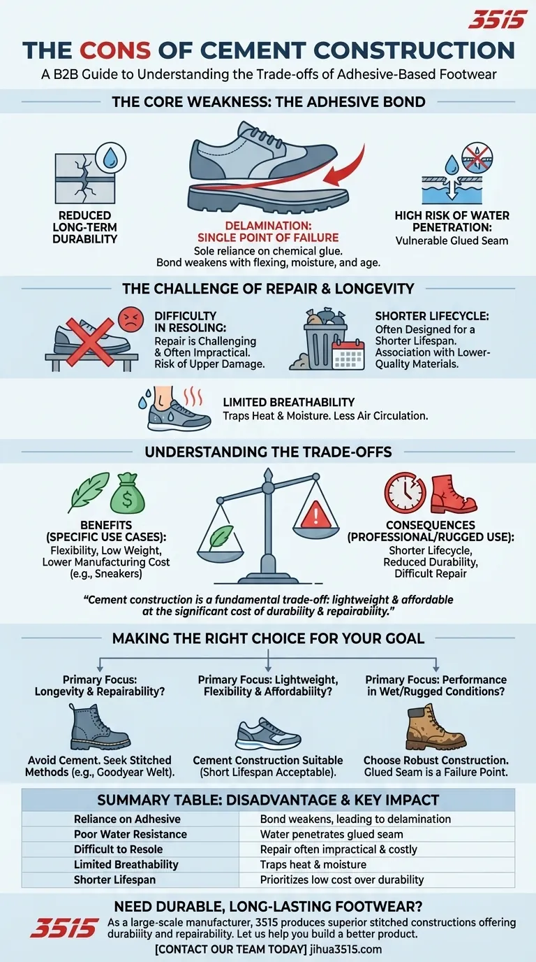 Каковы недостатки цементной конструкции? Скрытые издержки обуви на клею Визуальное руководство