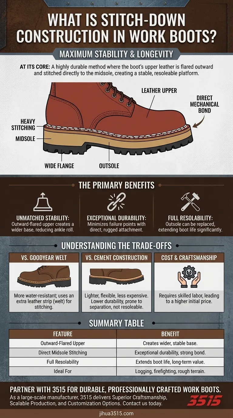 ما هو بناء الخياطة السفلية في أحذية العمل؟ اكتشف المتانة والاستقرار المطلقين دليل مرئي