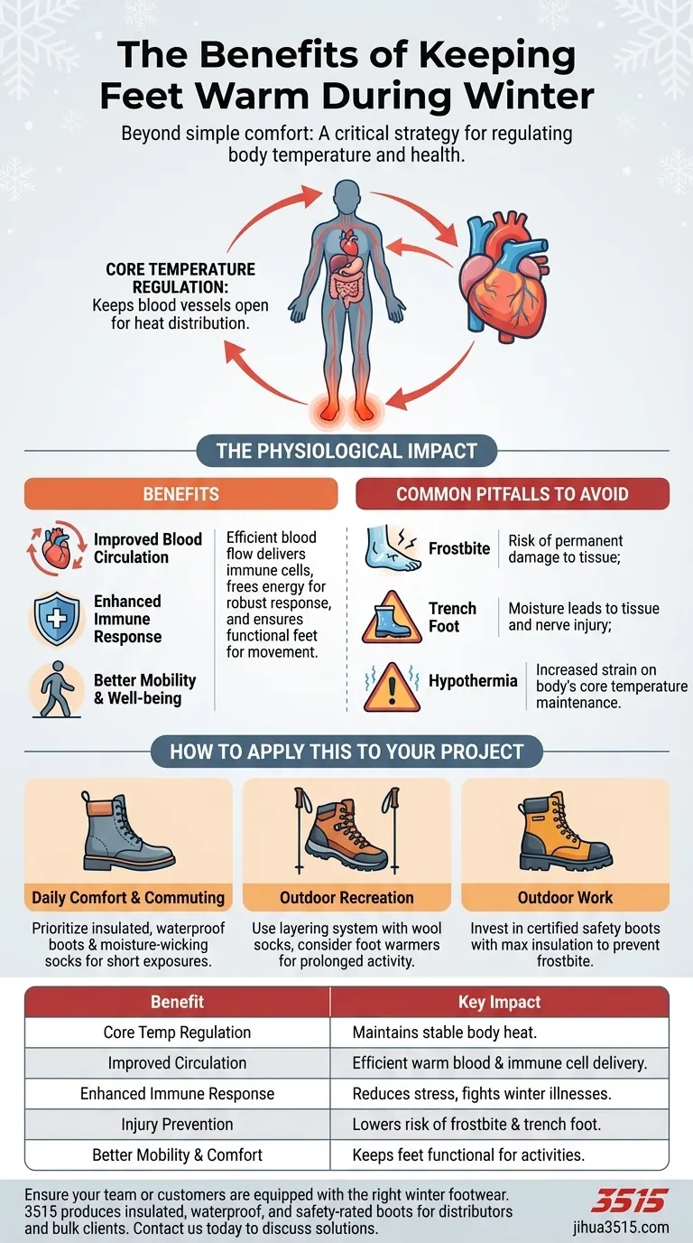 Каковы преимущества сохранения тепла ног зимой? Улучшение здоровья, безопасности и производительности Визуальное руководство