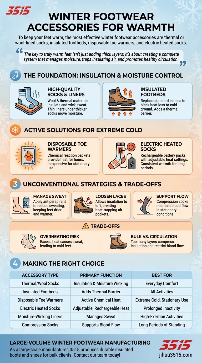 Какие аксессуары для зимней обуви могут помочь сохранить ноги в тепле? Создайте комплексную систему для максимального комфорта Визуальное руководство
