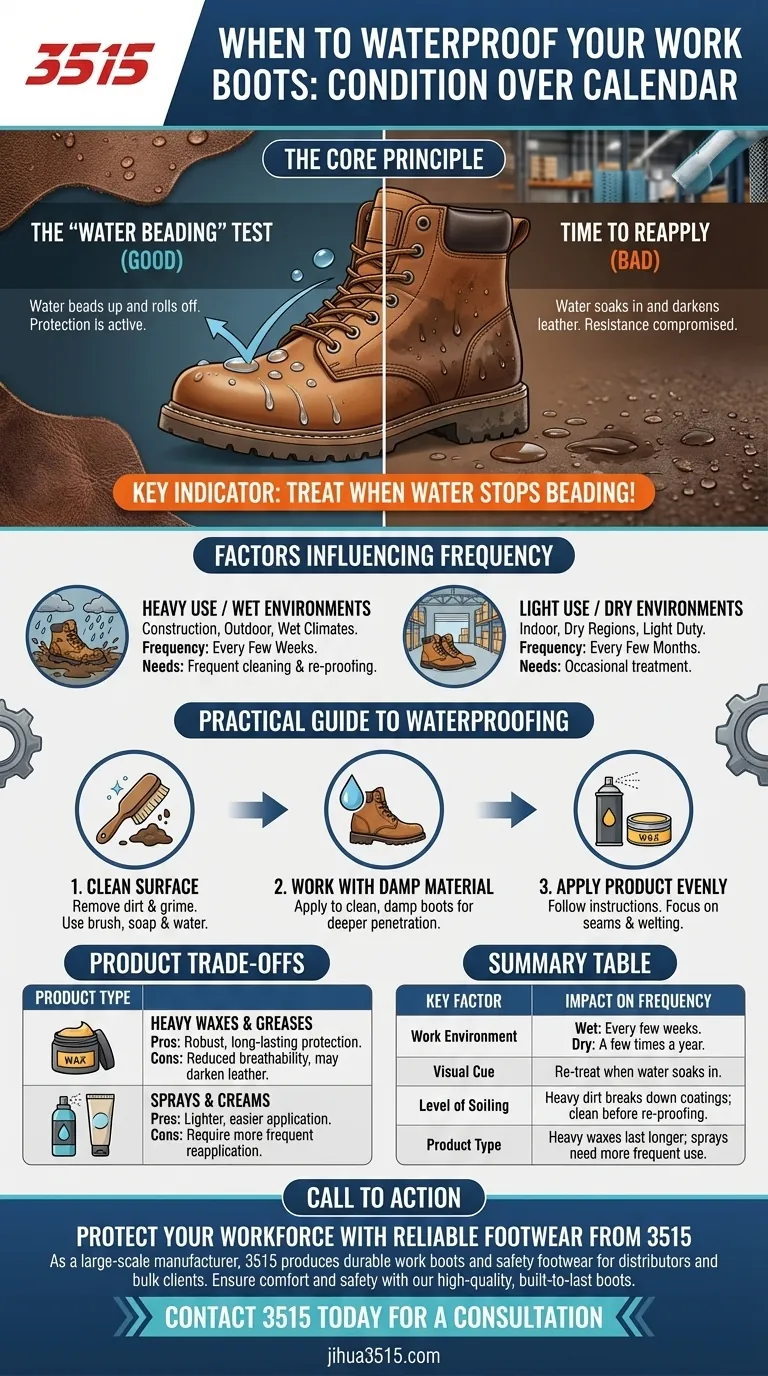 Com que frequência as botas de trabalho devem ser impermeabilizadas? Um guia para o cuidado proativo do calçado Guia Visual