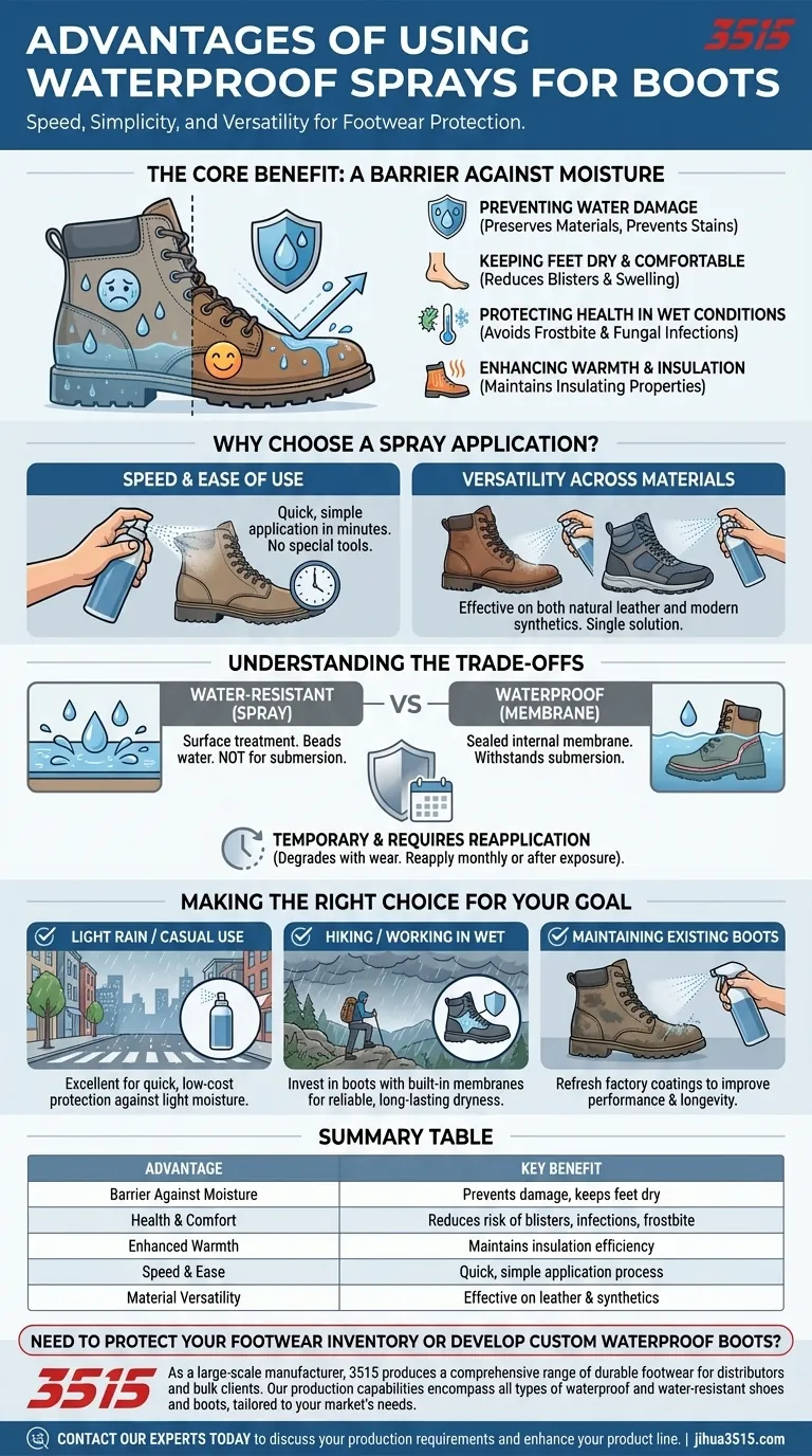 Quels sont les avantages de l'utilisation de sprays imperméabilisants pour les bottes ? Protection rapide pour toutes les chaussures Guide Visuel