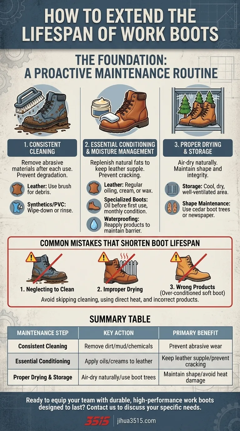 Как продлить срок службы рабочих ботинок? Руководство по профилактическому обслуживанию для долговечной обуви Визуальное руководство