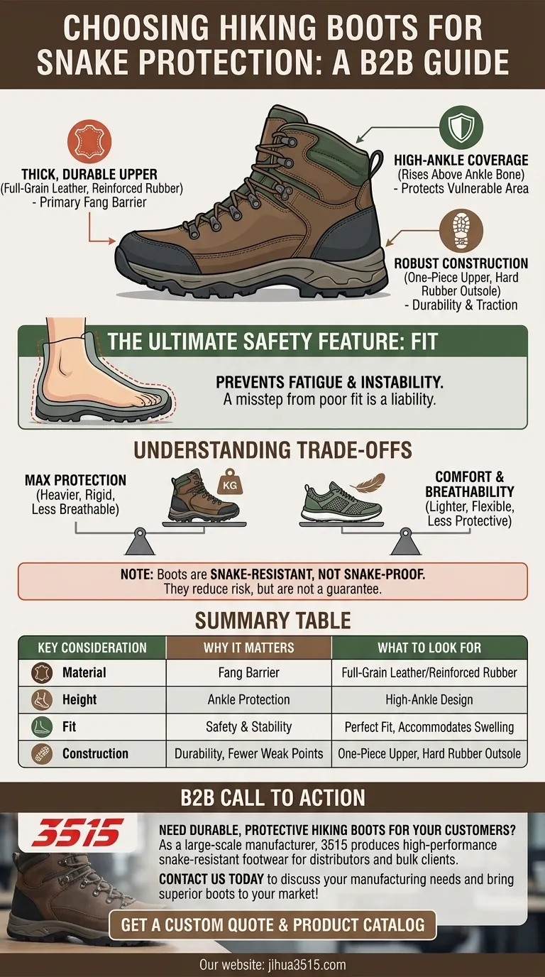 Что следует учитывать при выборе походных ботинок для защиты от змей? Приоритет посадки и материалов для безопасности Визуальное руководство