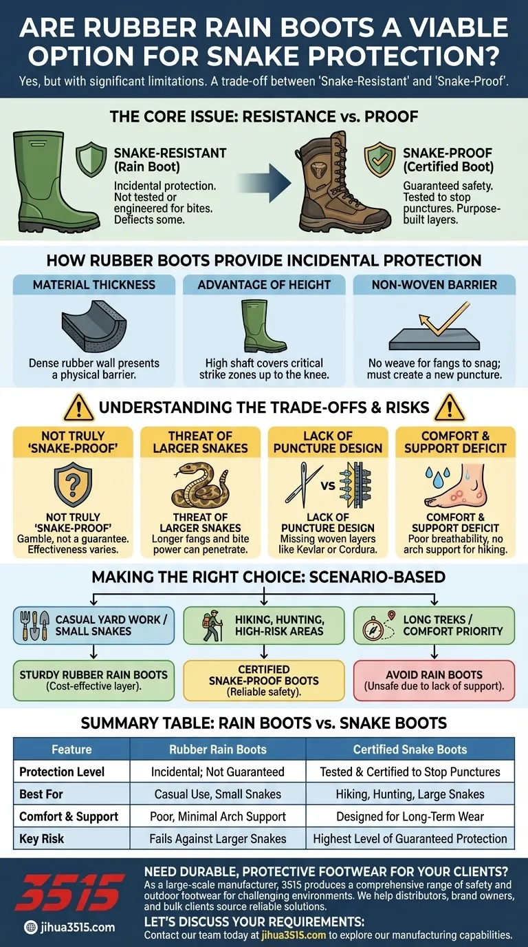 橡胶雨靴是防蛇的可靠选择吗？权衡保护与风险 图解指南