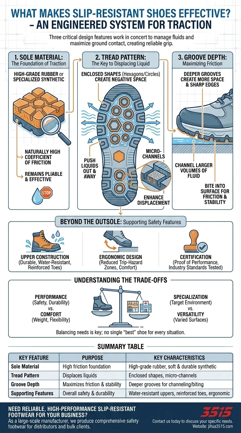 ¿Qué características de diseño hacen que los zapatos antideslizantes sean efectivos? Diseñados para una máxima tracción Guía Visual