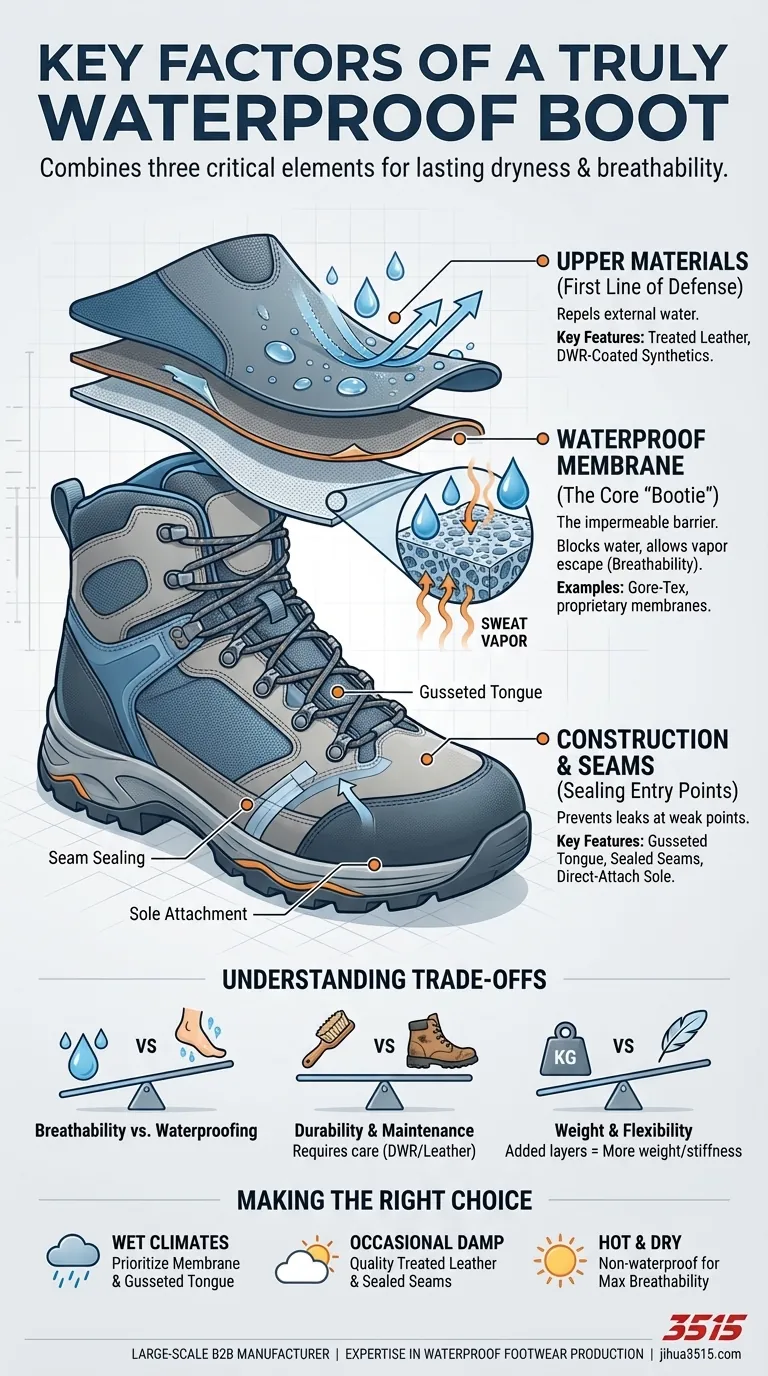 Quais são os fatores-chave que tornam uma bota impermeável? Um guia para a tecnologia de pés secos Guia Visual
