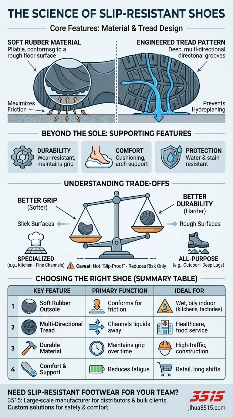 ¿Qué características clave hacen que un zapato sea antideslizante? La guía esencial para calzado más seguro Guía Visual