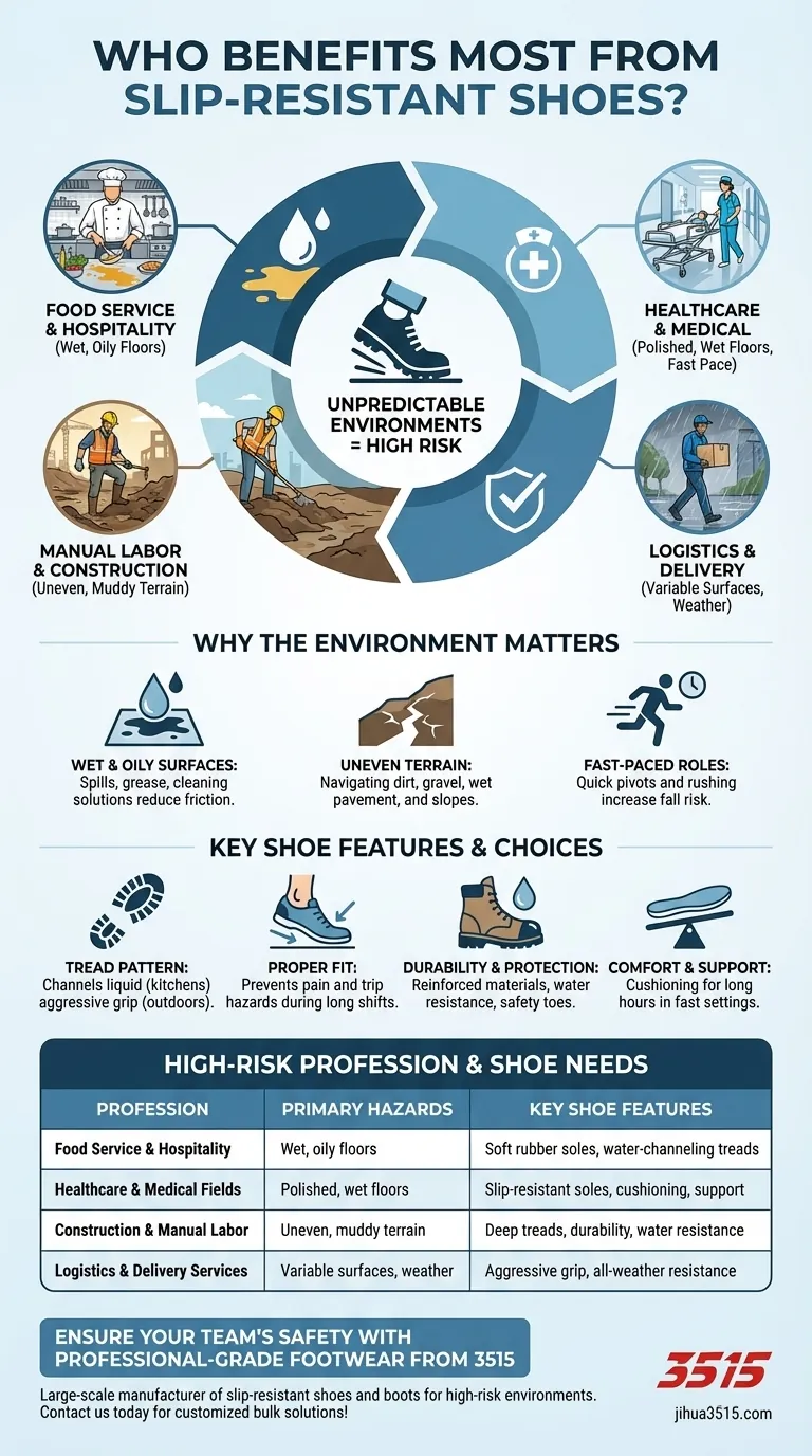 哪些职业最需要防滑鞋？提高高风险工作环境的安全性 图解指南
