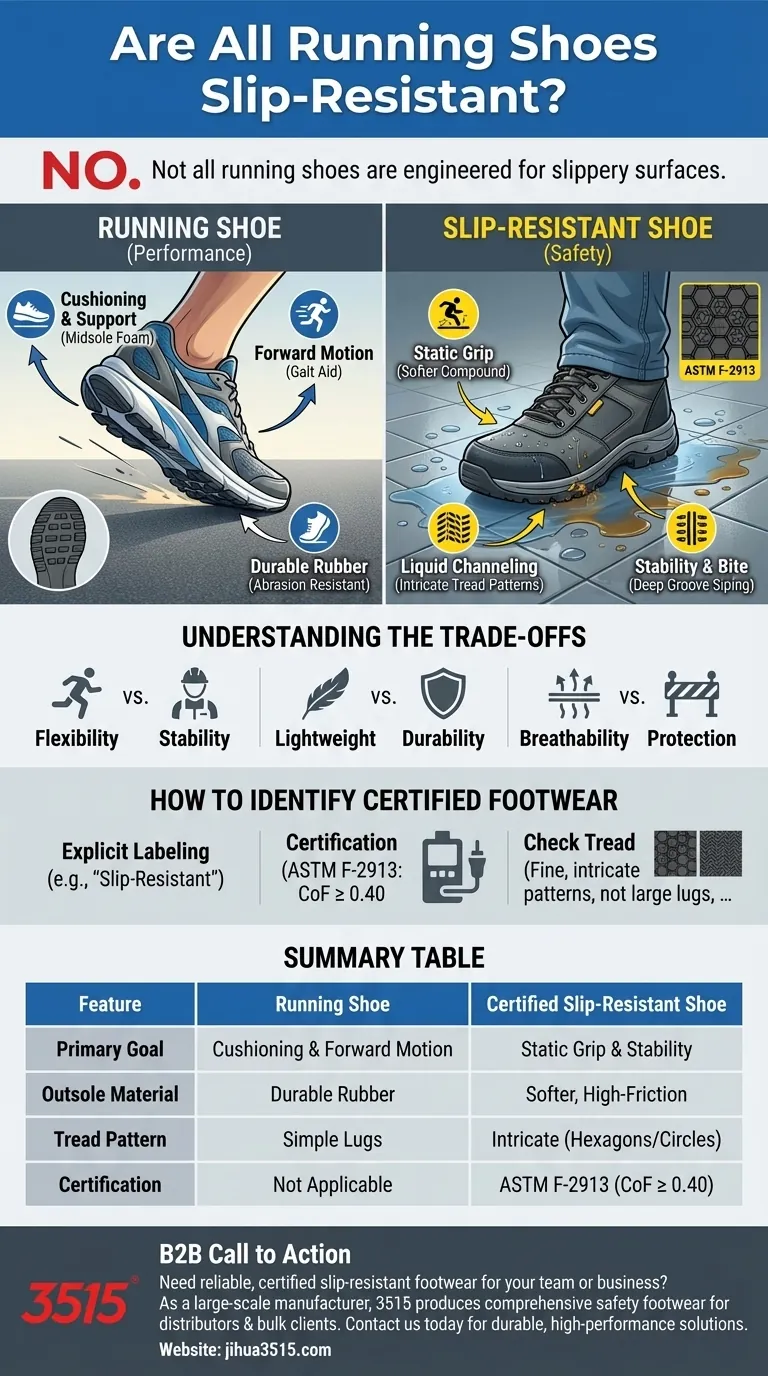 Tutte le scarpe da corsa sono antiscivolo? La verità sulla trazione rispetto alla sicurezza certificata Guida Visiva