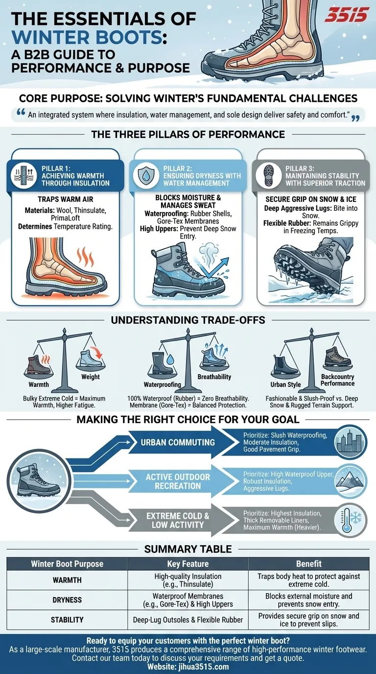 Каковы основные назначение зимних ботинок? Освоение изоляции, водонепроницаемости и сцепления. Визуальное руководство