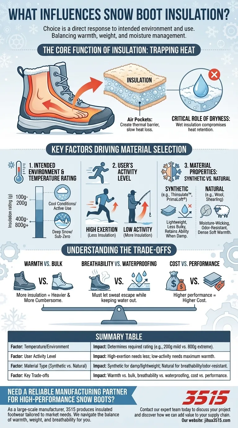 影响雪地靴保暖材料的因素有哪些？平衡保暖性、重量和活动性 图解指南