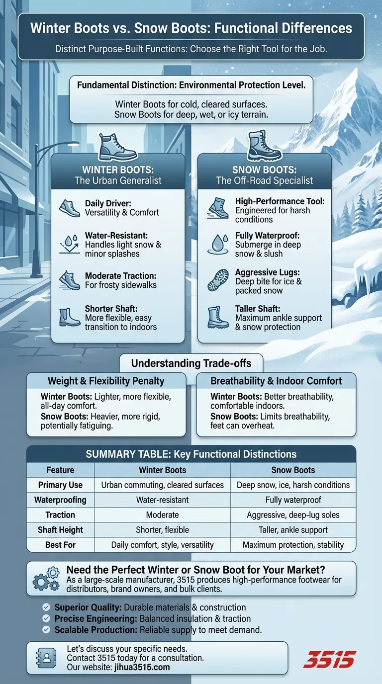 Каковы функциональные различия между зимними ботинками и снегоступами? Выберите правильные ботинки для ваших зимних нужд. Визуальное руководство