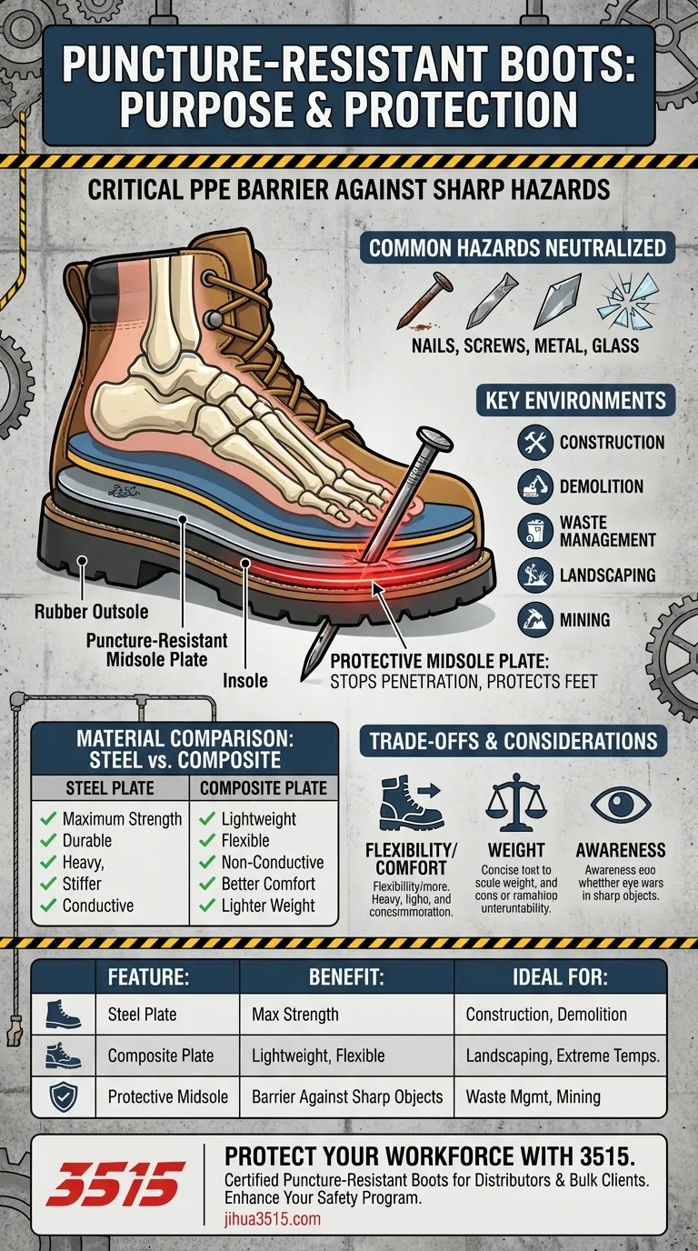 Каково назначение обуви с защитой от проколов? Важная защита для опасных рабочих мест Визуальное руководство