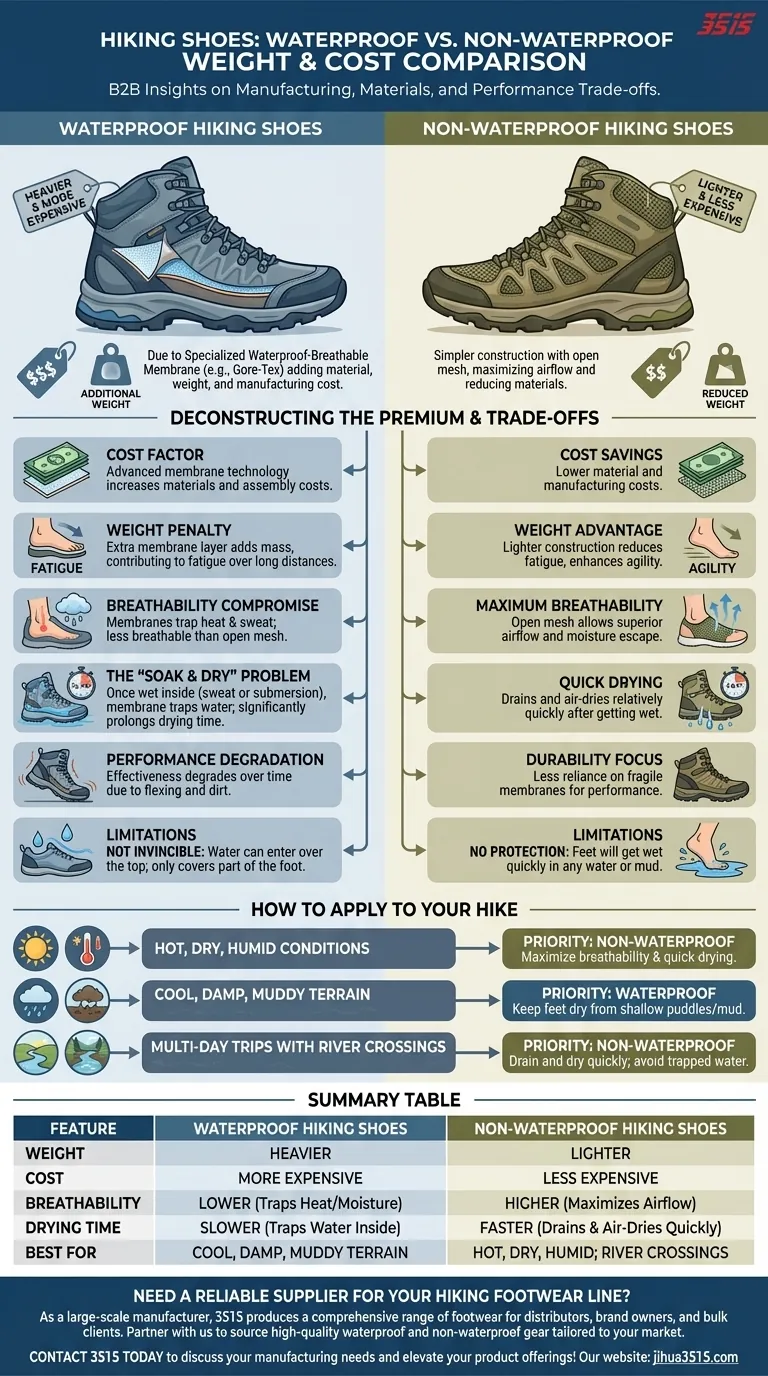 Comment les chaussures de randonnée imperméables et non imperméables se comparent-elles en termes de poids et de coût ? Choisissez la bonne chaussure pour votre randonnée Guide Visuel