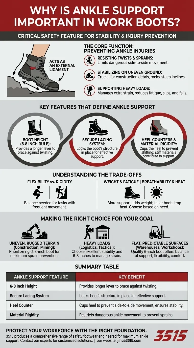 ¿Por qué es importante el soporte para el tobillo en las botas de trabajo? Esencial para la seguridad y la estabilidad en cualquier lugar de trabajo. Guía Visual